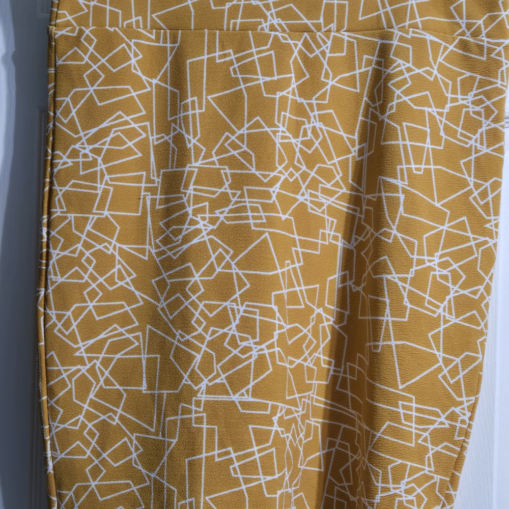 Geometric Patterned Yellow Skirt